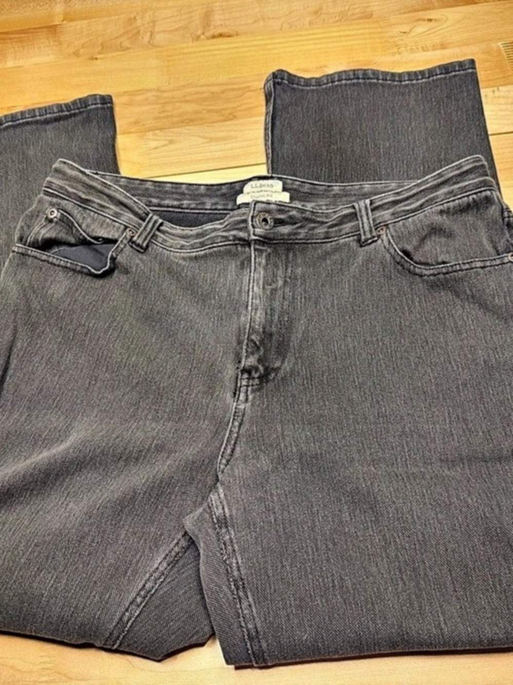 L.L.Bean Classic Fit Black Jeans Waist 12P
